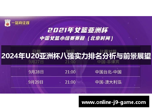 2024年U20亚洲杯八强实力排名分析与前景展望