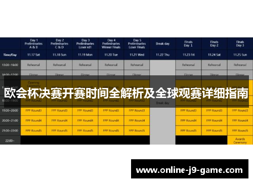 欧会杯决赛开赛时间全解析及全球观赛详细指南